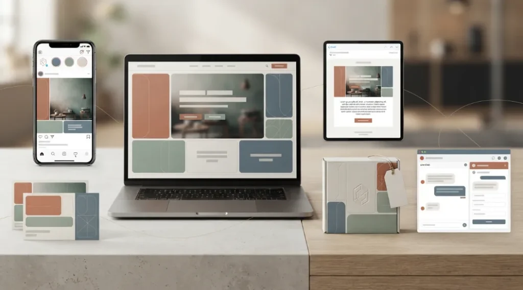 Consistent brand identity across digital marketing channels